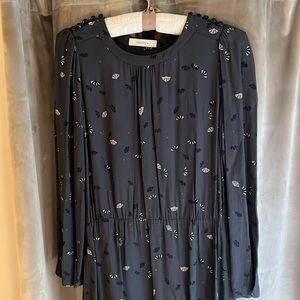 Sessun long sleeve silk dress L